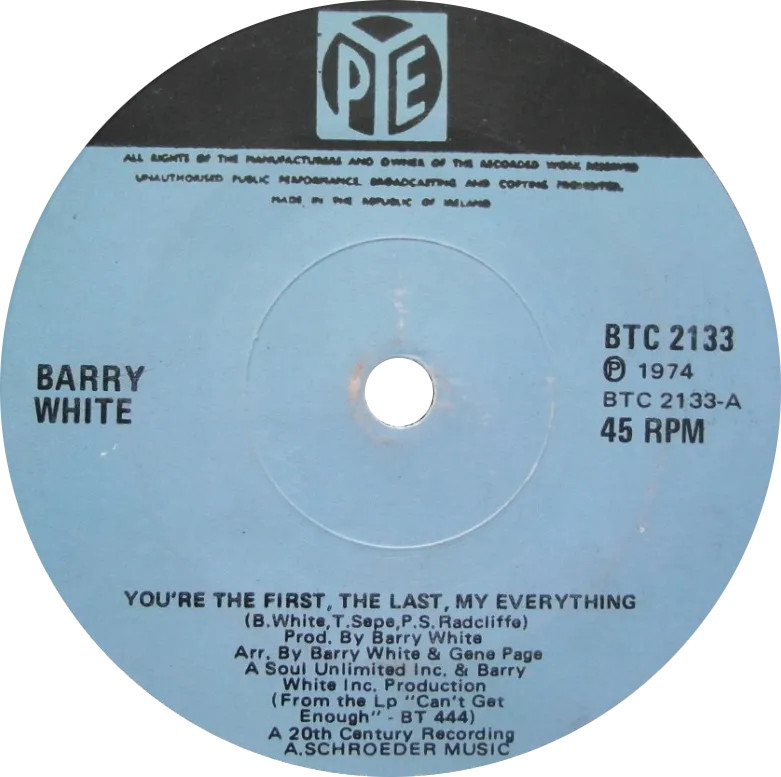 Barry White – You’re the First, the Last, My Everything