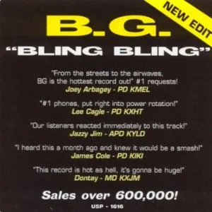 B G Bling Bling (ft. Big Tymers & Hot Boyz)